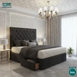 Alma Diamond Upholstered Chesterfield Bed Frame With Ottoman and Divan Storage Options (4)