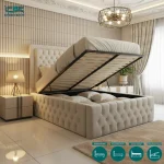 Chicago Upholstered Chesterfield Bed Frame With Ottoman Storage Options (8)