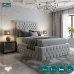 Chicago Upholstered Chesterfield Bed Frame With Ottoman Storage Options (8)