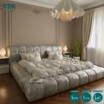 Florida Upholstered Bubble Cloud Bed Frame with Ottoman Storage (8)