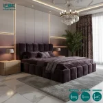 Jersey Cloud Bubble Upholstered Bed Frame With Ottoman Storage (5)