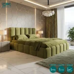 Jersey Cloud Bubble Upholstered Bed Frame With Ottoman Storage (5)