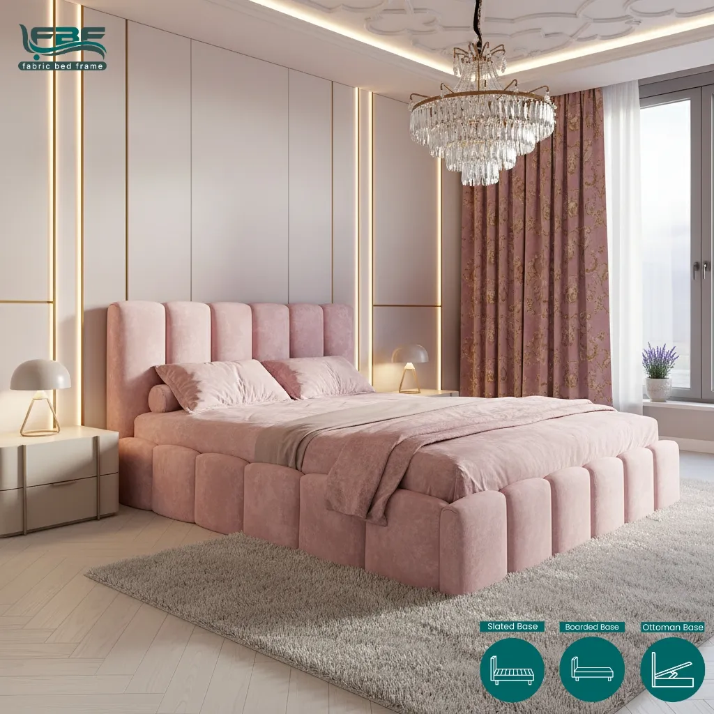 Jersey Cloud Bubble Upholstered Bed Frame With Ottoman Storage (7)