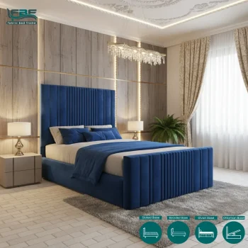 Madison Upholstered Bed Frame With Ottoman and Divan Storage Options (1)