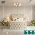 Adelira Upholstered Chesterfield Bed Frame with Divan and Ottoman Storage Options