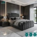 Alyne Upholstered Bed Frame with Divan and Ottoman Storage Options