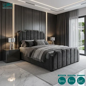 Alyne Upholstered Bed Frame with Divan and Ottoman Storage Options