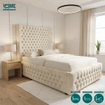 Dunmore Upholstered Chesterfield  Bed Frame with Ottoman Storage Options