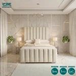 Elsa Upholstered Bed Frame with Divan and Ottoman Storage Options
