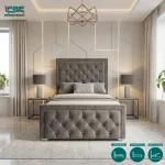 Elston Upholstered Chesterfield Bed Frame with Divan and Ottoman Storage Options