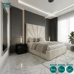 Evara Upholstered Bed Frame with Divan and Ottoman Storage Options