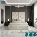 Evara Upholstered Bed Frame with Divan and Ottoman Storage Options