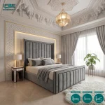 Havenport Wingback Upholstered Bed Frame with Divan and Ottoman Storage Options