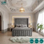 Havenport Wingback Upholstered Bed Frame with Divan and Ottoman Storage Options