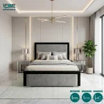 Loxelle Upholstered Bed Frame with Divan and Ottoman Storage Options