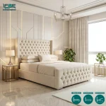 Matira Upholstered Chesterfield Wingbag Bed Frame with Divan and Ottoman Storage Options