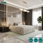 Nivra Upholstered Bed Frame with Divan and Ottoman Storage Options