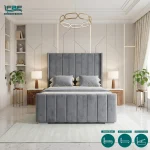 Philara Wingback Upholstered Bed Frame with Divan andOttoman Storage Options