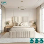 Serin Upholstered Bed Frame with Divan and Ottoman Storage Options