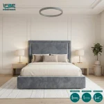 Virel Upholstered Bed Frame with Divan and Ottoman Storage Options