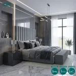 Zerra Upholstered Bed Frame with Divan and Ottoman Storage Options (2)