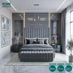 Zerra Upholstered Bed Frame with Divan and Ottoman Storage Options