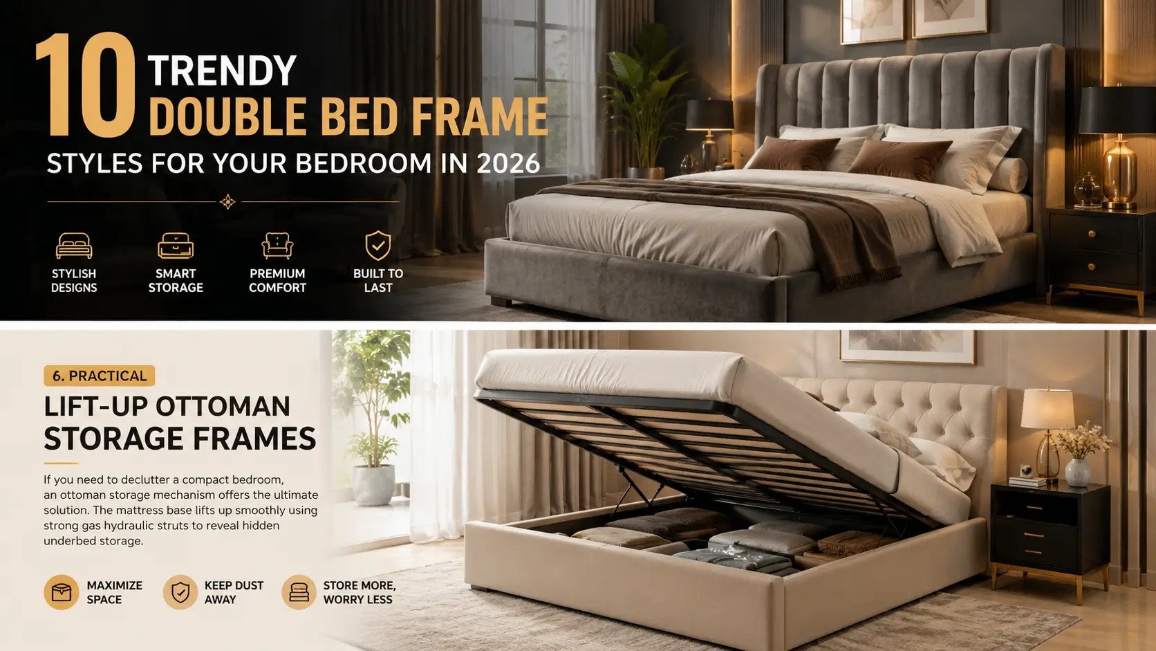 10 Trendy Double Bed Frame Styles for Your Bedroom In 2026
