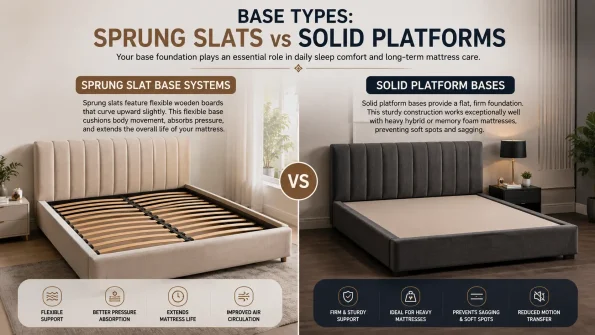 Base Types Sprung Slats vs Solid Platforms double bed frame