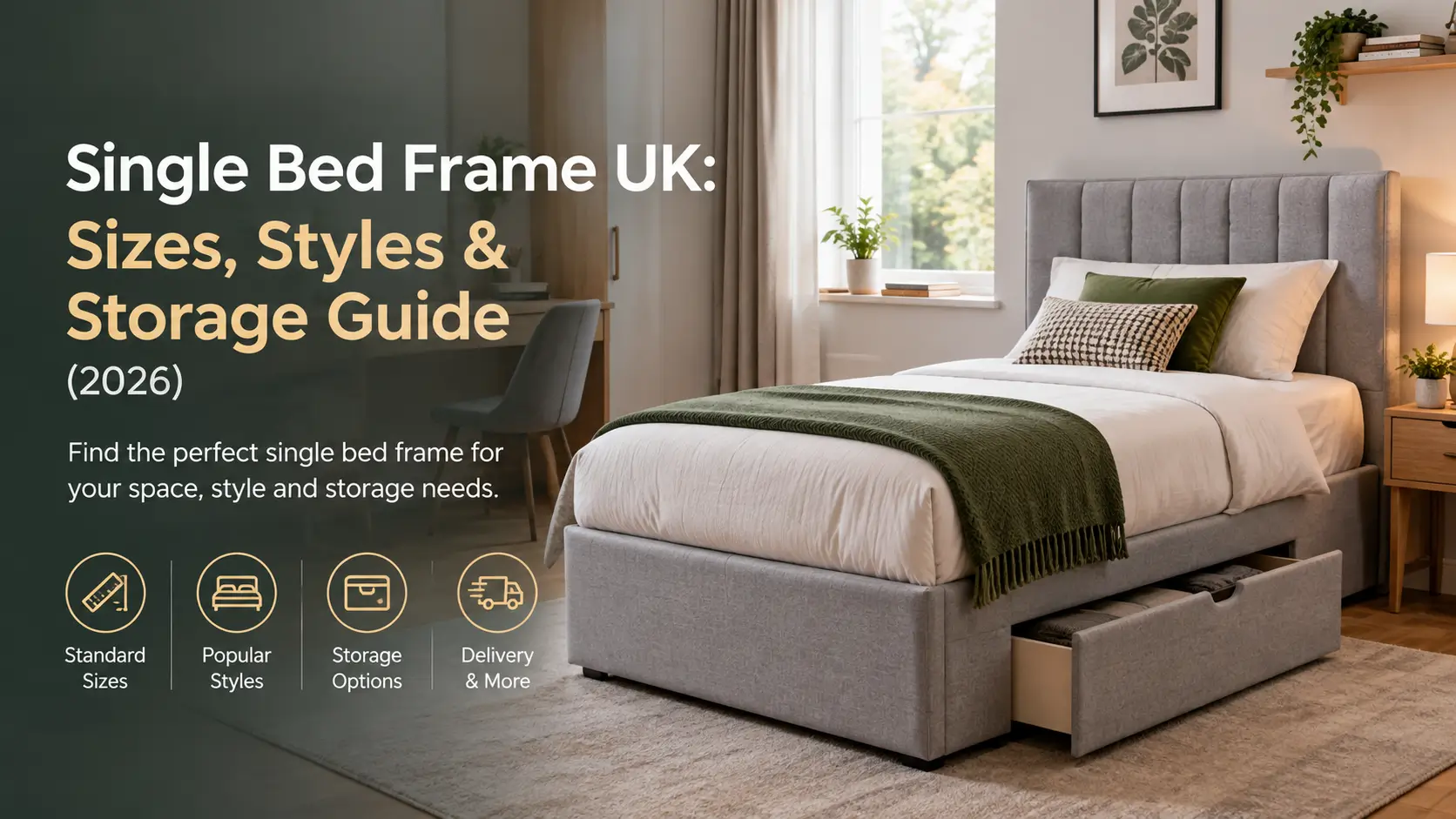 Single Bed Frame UK: Sizes, Styles & Storage Guide (2026)