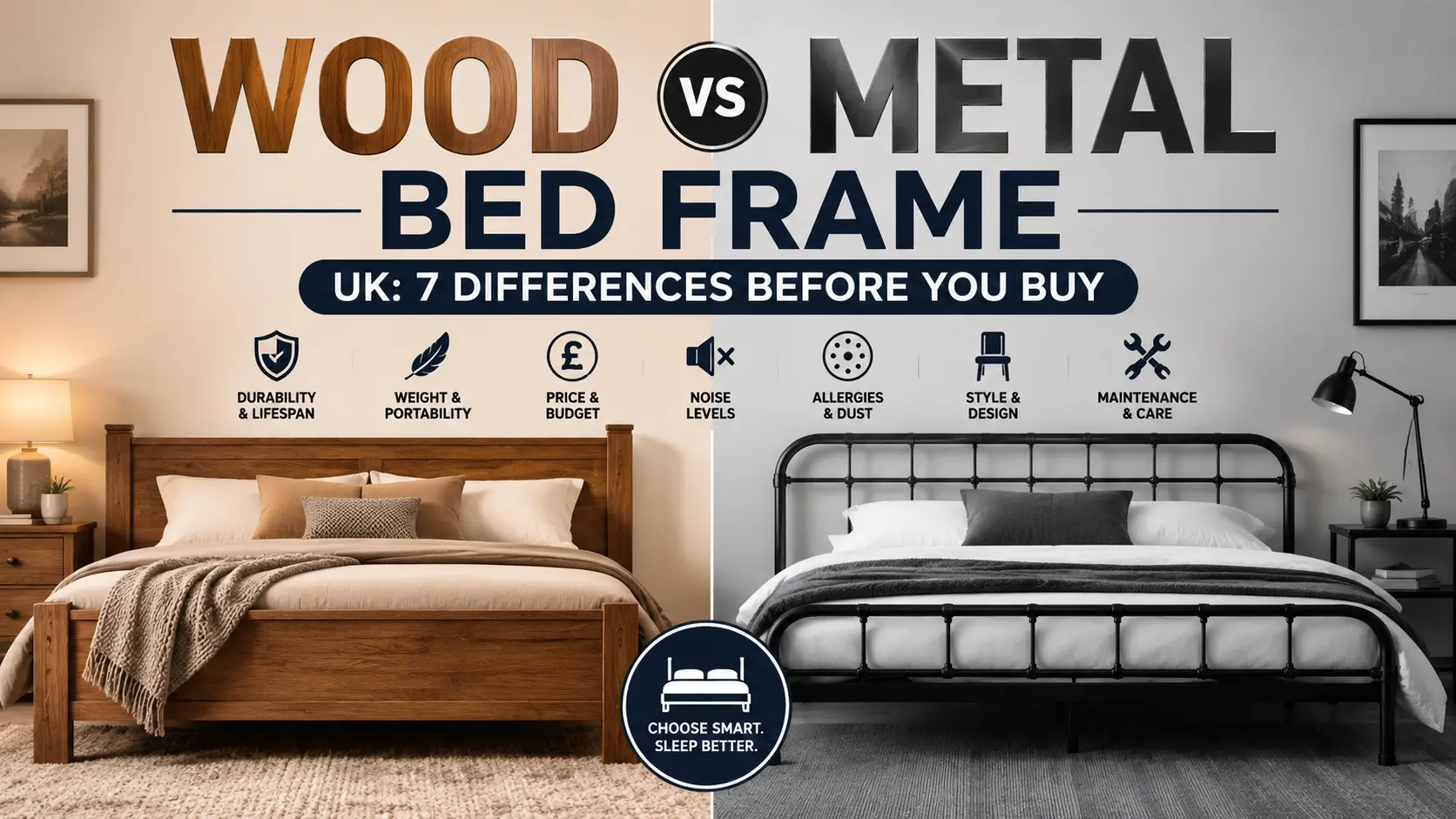 Wood vs Metal Bed Frame UK 7 Differences Before You Buy